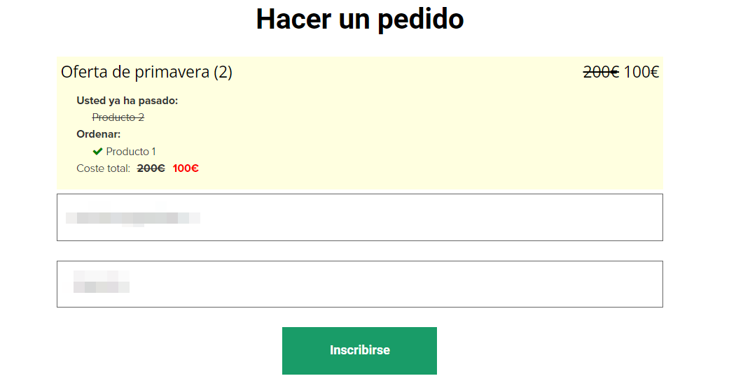 <p>
El usuario compró previamente un Producto 2, el cual se contabiliza por el monto del pedido anterior </p>
<p>
El usuario compró previamente un Producto 2, el cual se contabiliza por el monto del pedido anterior </p>