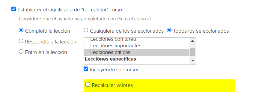 <p> No hay lecciones directamente en el curso en sí, solo hay subcursos. <br>La finalización del curso se considera la finalización de todas las lecciones de parada en todos los cursos. </p>
<p> No hay lecciones directamente en el curso en sí, solo hay subcursos. <br>La finalización del curso se considera la finalización de todas las lecciones de parada en todos los cursos. </p>