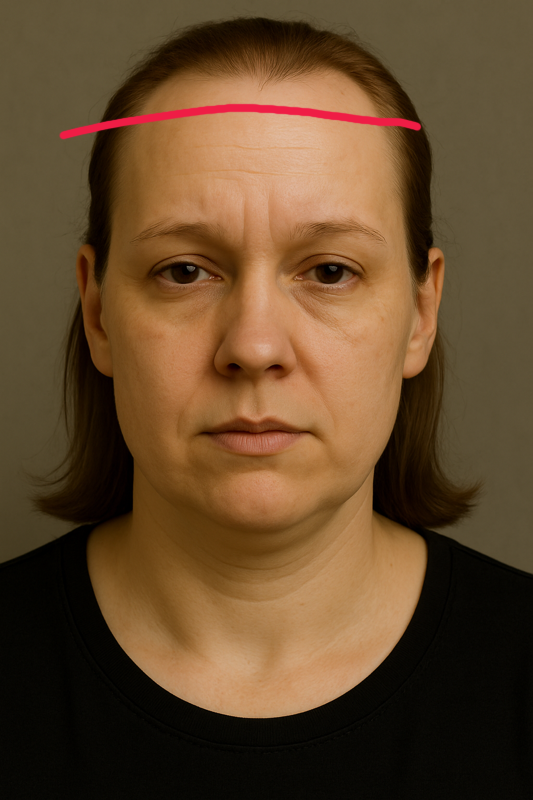 <p> <em>Отступившая линия роста волос — повально у женщин в 35+ Красным отметила, где волосы должны быть — ниже, чем начинаются. </em></p>
<p> <em>Отступившая линия роста волос — повально у женщин в 35+ Красным отметила, где волосы должны быть — ниже, чем начинаются. </em></p>