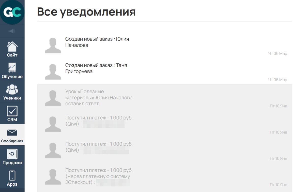 Все уведомления Все уведомления