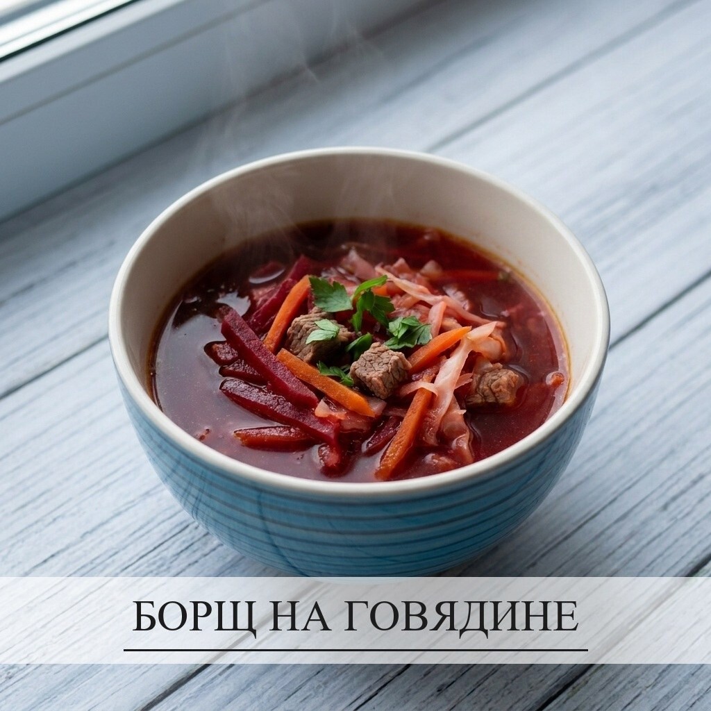 Борщ на говядине из меню на 30 дней