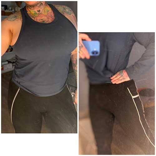 
		
		<p><em>Мои 108 и 100 кг. Мой результат за 6 месяцев на GLP/GIP, минус 8 кг жира, тот же стиль жизни и питания. </em></p>		