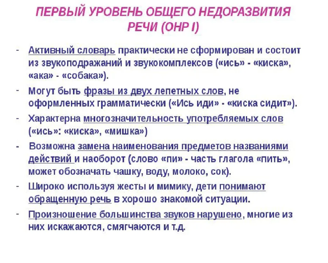 Общее недоразвитие речи у детей, фонематическое онр коррекция, лечение