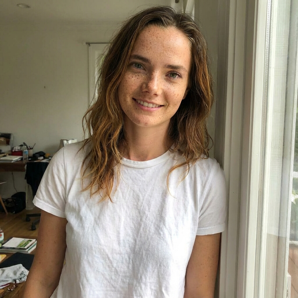 Мария ведет онлайн-консультацию как велнес-коуч из дома