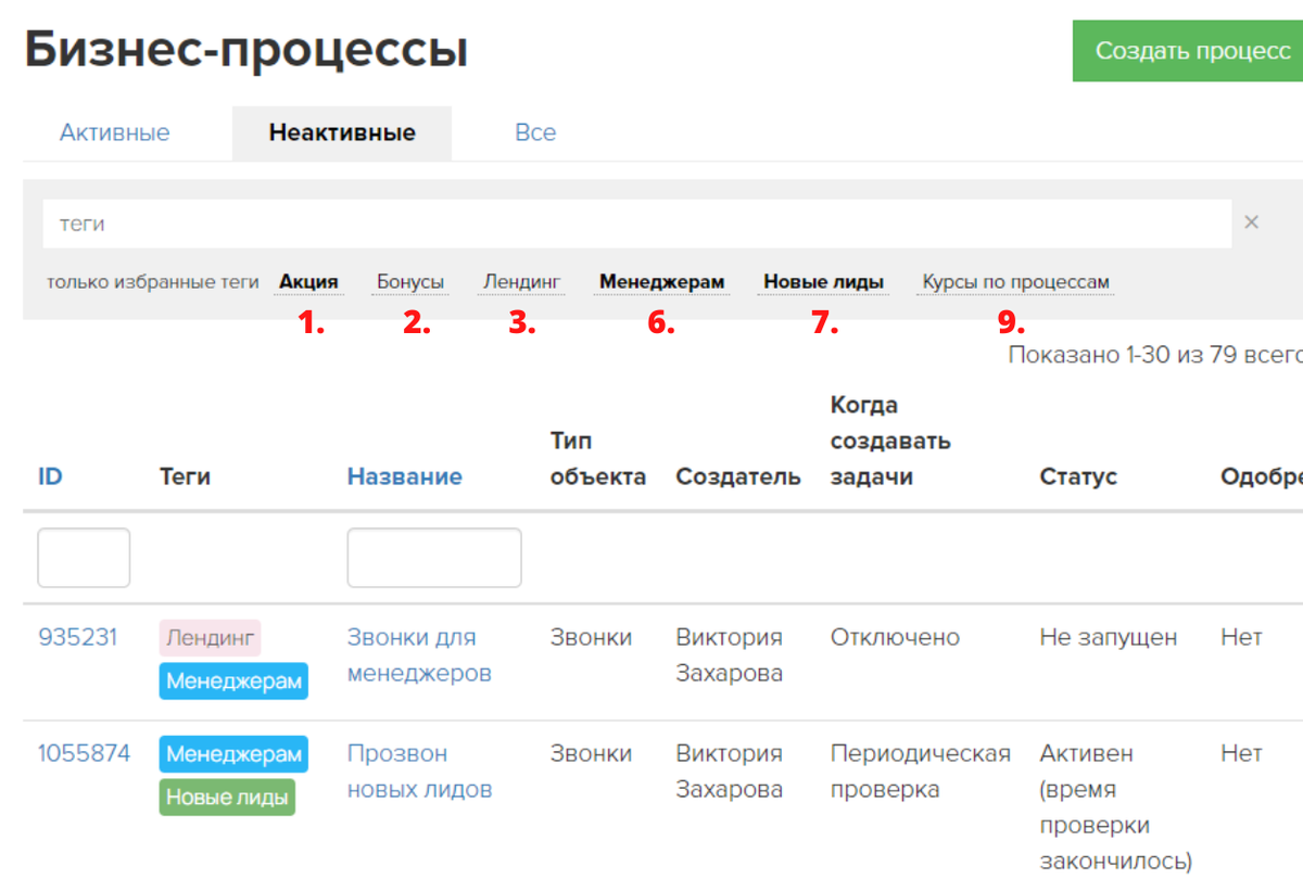 <p>Отображение тегов в указанном порядке</p>