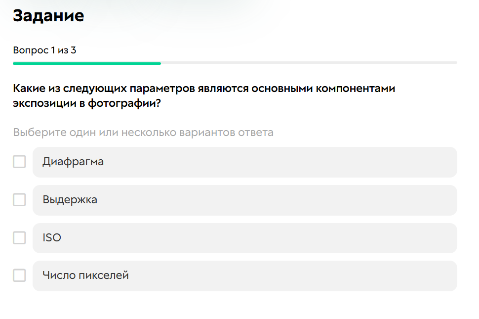 
		<p>Отображение тестирования в задании</p>	