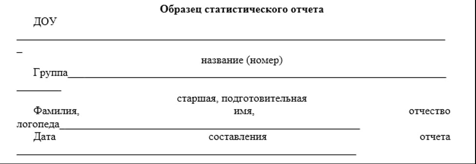 Образец отчета по практике логопеда