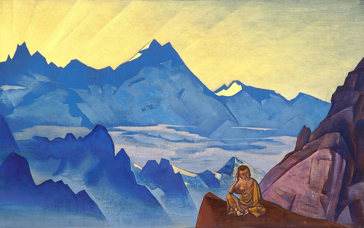 
						<p>Миларепа услышавший. Н.К. Рерих (1925)</p>			