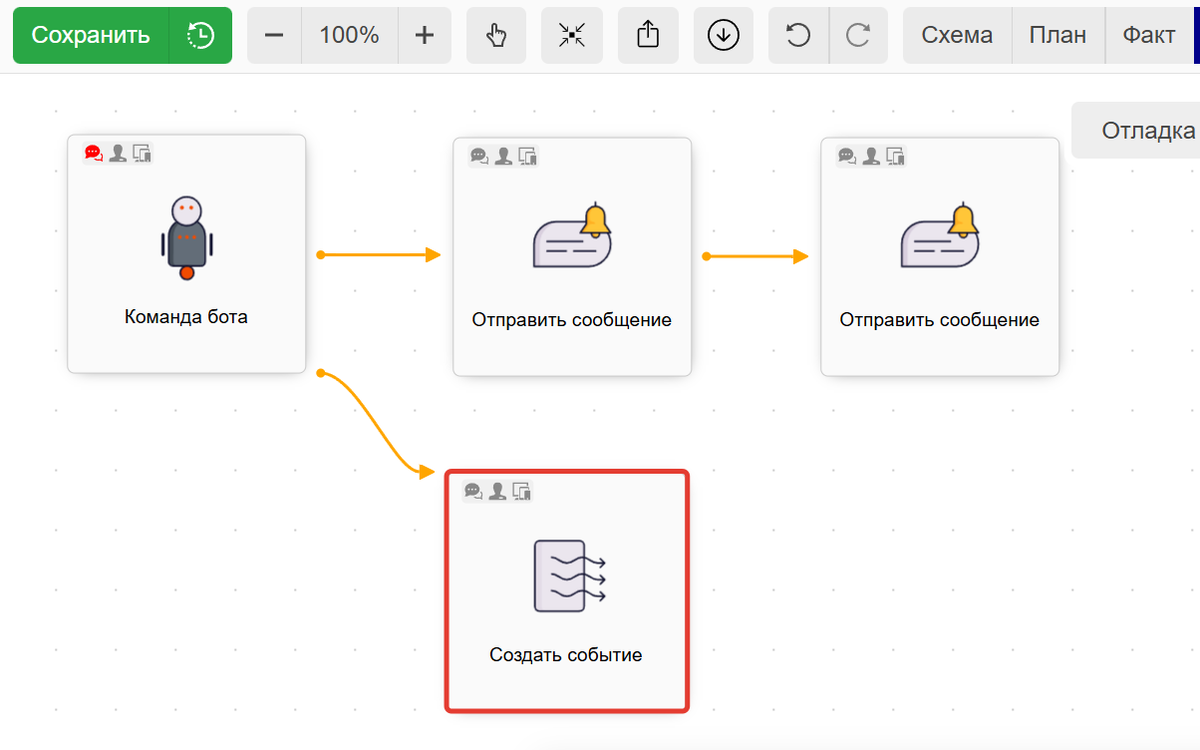 Создать событие