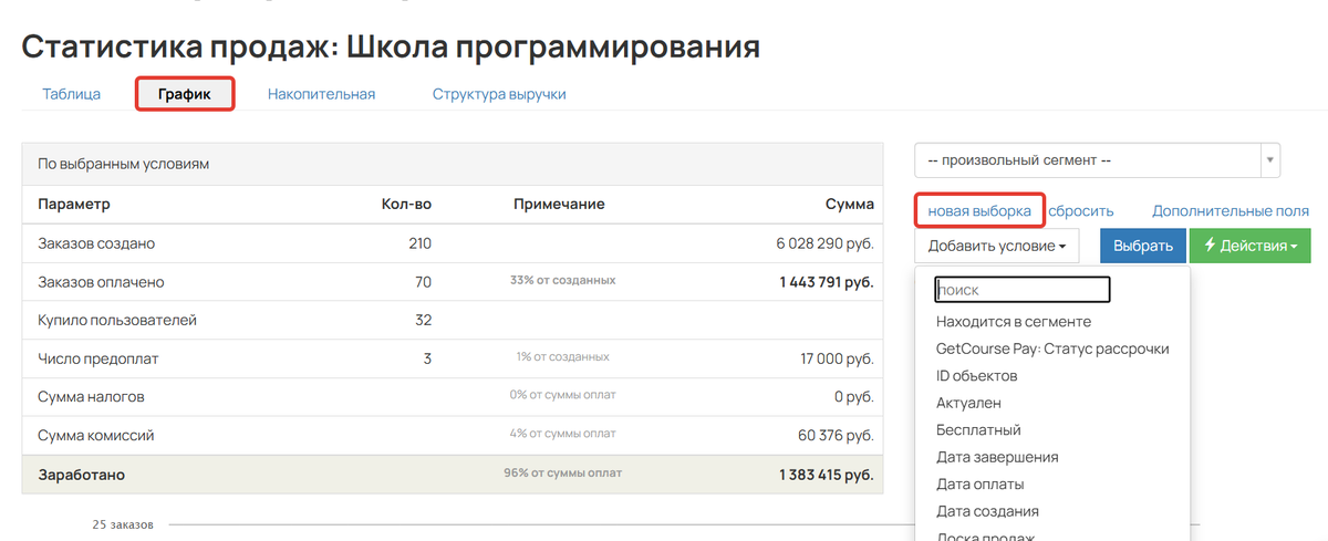 Добавьте нужные условия через новую выборку