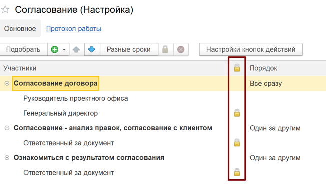 Рис. 8. Настройка обязательной отправки задачи участникам