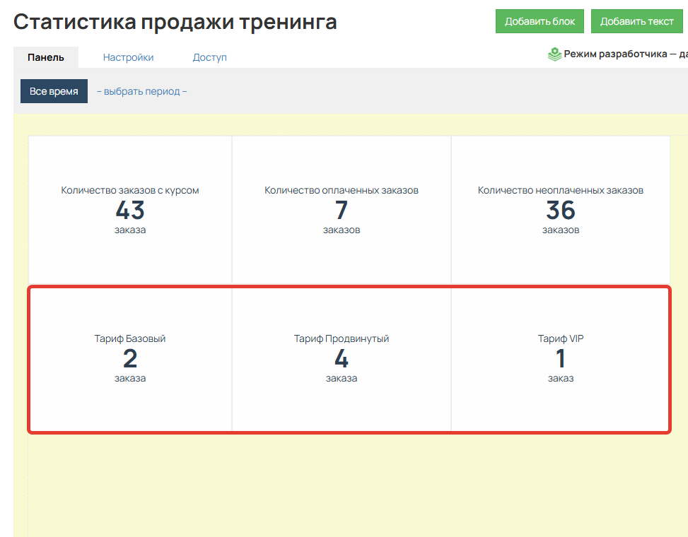 <p>Отображение блока</p>