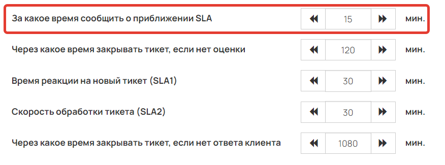 
		
		<p>За какое время сообщить о приблежении SLA</p>		