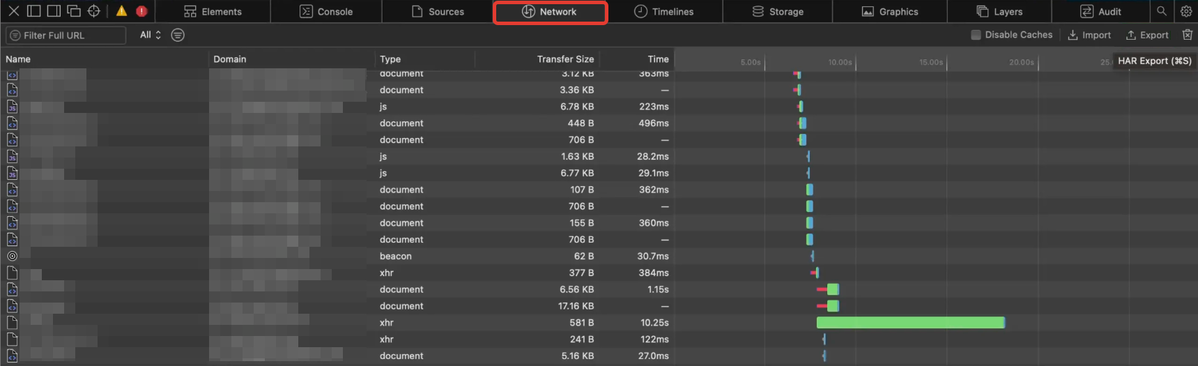 Go to Network tab