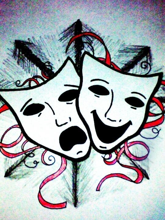 День театра рисунок. Театральные маски. Две театральные маски. Театральный символ маски. Символ театра две маски.