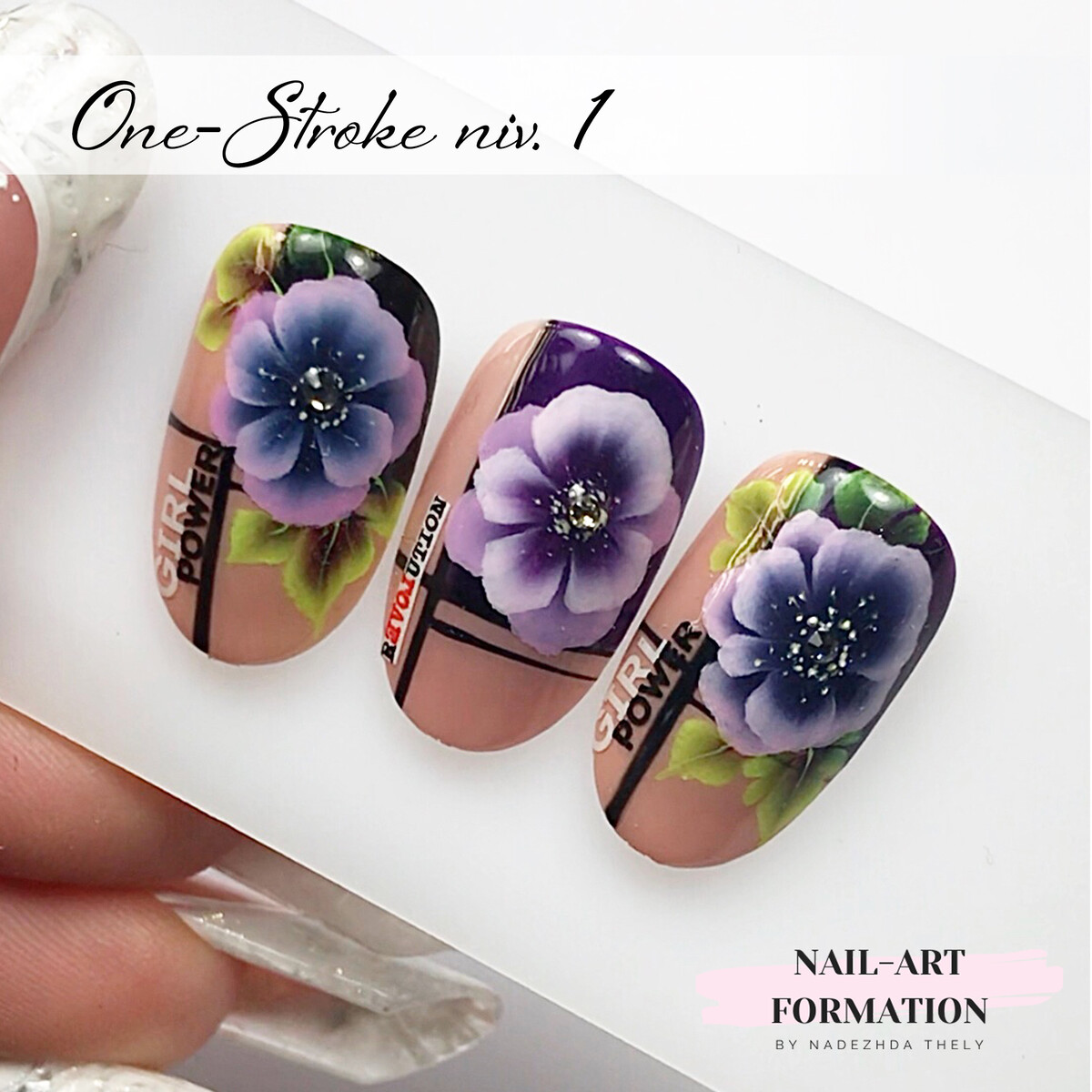 One stroke deals nail art