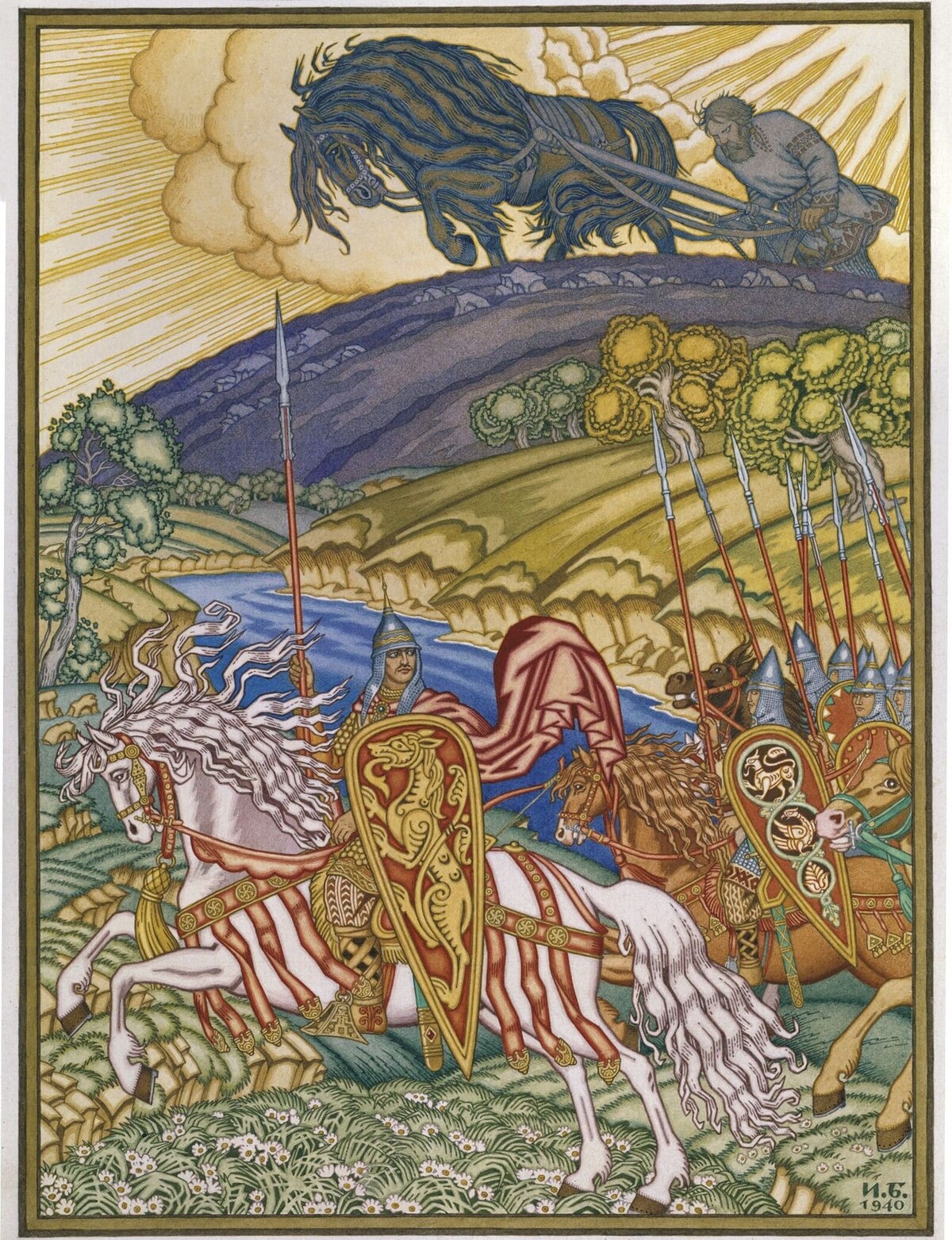 Билибин И.Я. Вольга и Микула Селянинович. 1940 г.